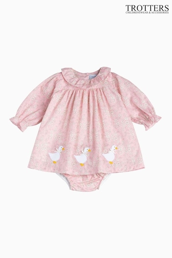 Trotters London Liberty Print Little Pink Capel My First Duck Dress (N34946) | £38