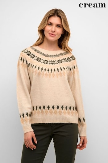 Cream Cream Cherry Regular Fit Knitted Pullover Jumper (N34968) | £80