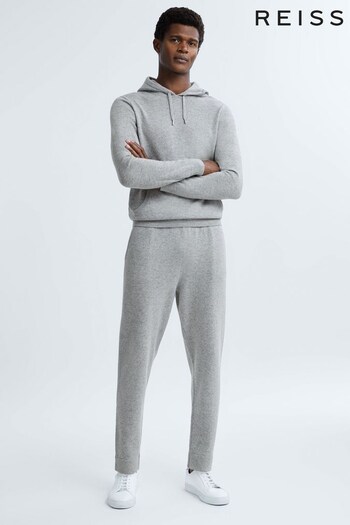 Reiss Soft Grey Melange Manly Atelier Cashmere Joggers (N34986) | £278