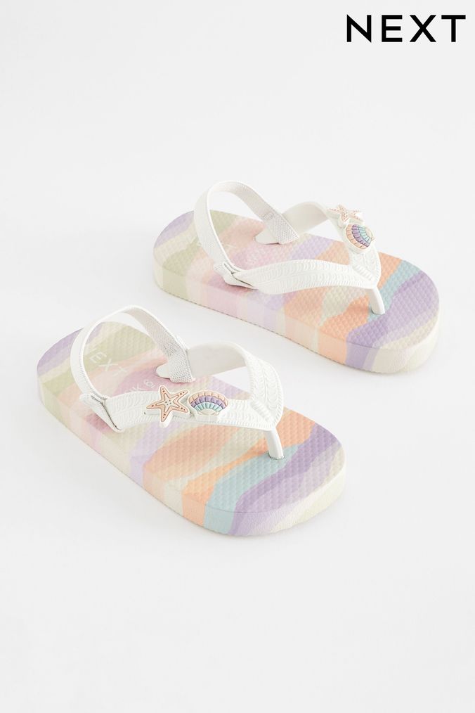 Next rainbow flip flops hot sale