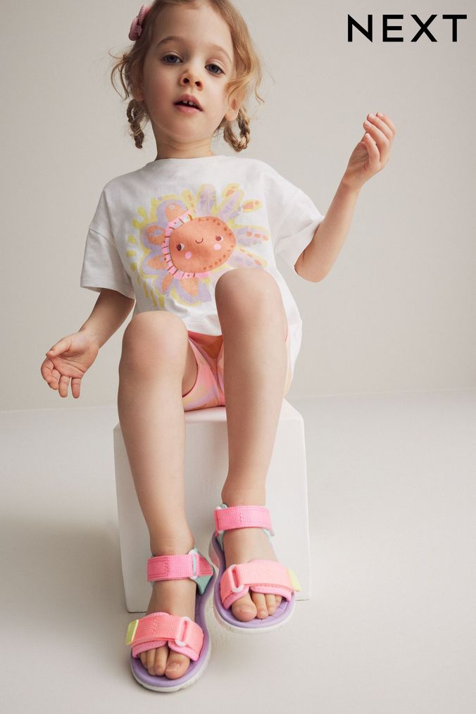 Buy Older Boys Unisex Younger Girls Pink Sandals Online Next UK