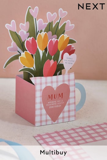 Pink Pop Up Tulips Mum Birthday Card (N35094) | £3.50