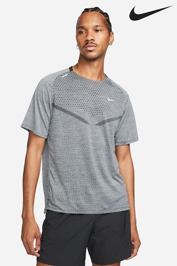 Nike Grey Tech Knit Dri-FIT Running T-Shirt (N35165) | £65