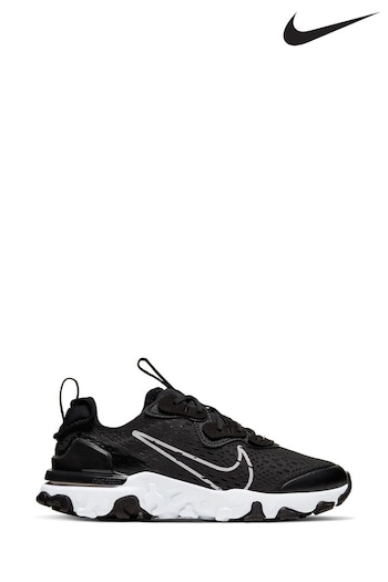 Nike Black/White React Vision Youth Trainers (N35204) | £85