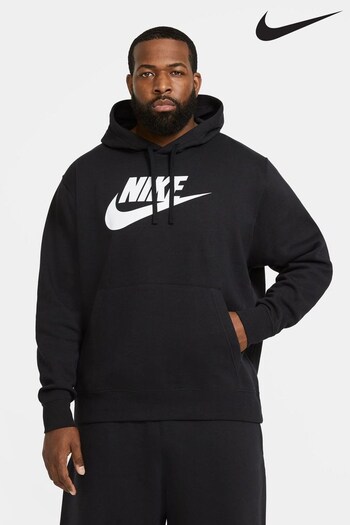 Nike Black Club Fleece Graphic Pullover Hoodie (N35209) | £65