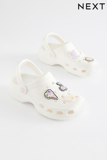 White Character Badge Clogs (N35255) | £12 - £15