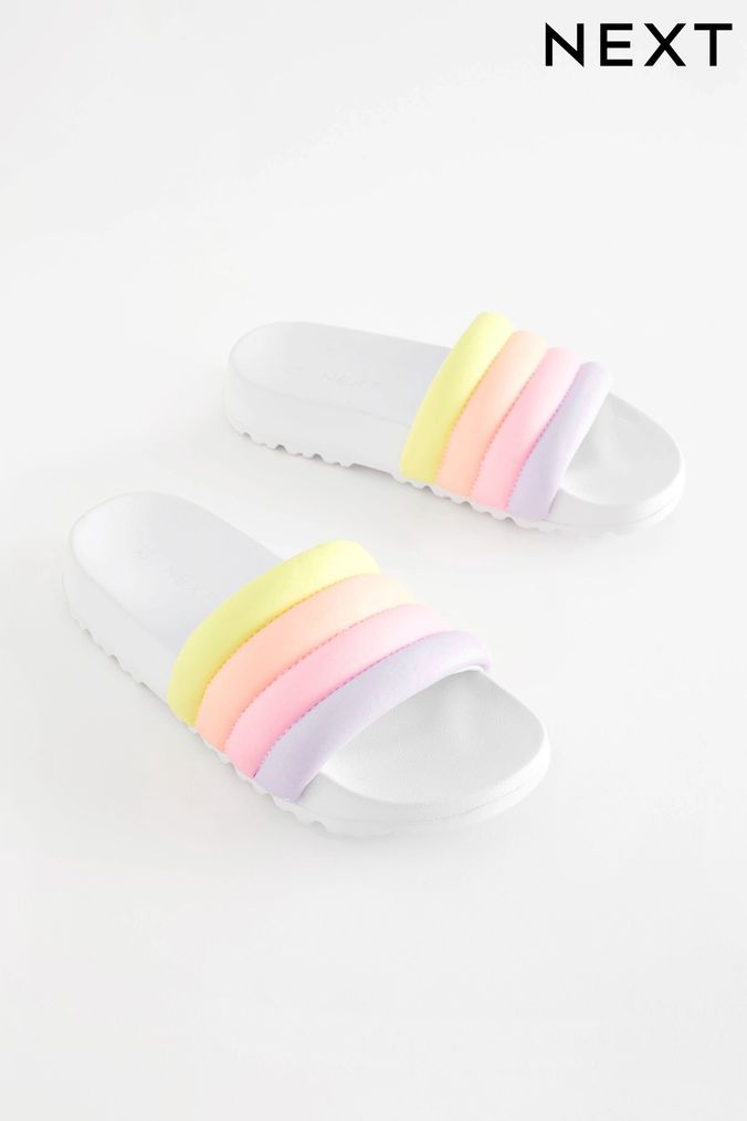 Buy Newborn Unisex Older Girls Younger Boys Sliders Plain Casual Online Next UK