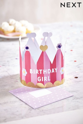 Pink Birthday Girl Crown Wearable Card (N35289) | £3.50