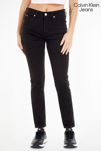 Calvin Klein Jeans Mid Rise Skinny Black Jeans (N35302) | £90