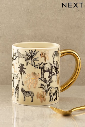 Natural Safari Animal Patterned Mug (N35358) | £7.50