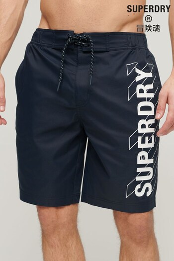 Superdry Blue Sportswear Board Shorts (N35393) | £40
