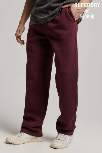 Superdry Red Organic Cotton Vintage Logo Straight Joggers (N35399) | £55