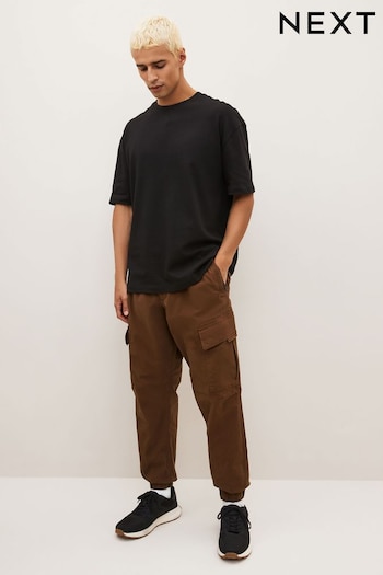 Rust Brown Regular Tapered Stretch Utility Cargo Trousers (N35530) | £35