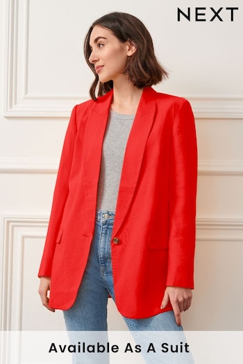 Red Relaxed Fit Single Breasted Blazer (N35555) | £48