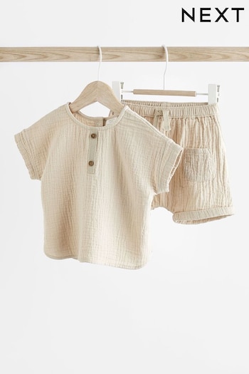 Neutral Baby Top And Shorts Set (0mths-3yrs) (N35703) | £14 - £16