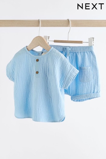 Blue Baby Top And Shorts Set (0mths-3yrs) (N35708) | £15 - £17