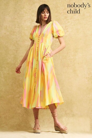 Nobody's Child Yellow Starlight Midaxi Dress (N35731) | £79