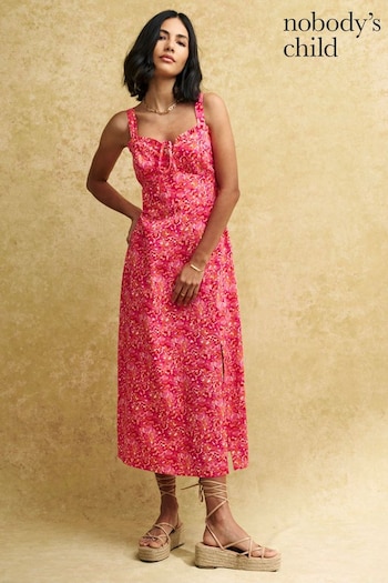 Nobodys Child Pink Lucia Midi Dress (N35736) | £49