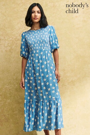 Nobodys Child Blue Kelsie Hesba Solar Midi Dress (N35773) | £65