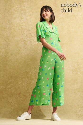 Nobody's Child Green Daisy Jumpsuit (N35806) | £59