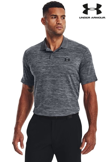 Under Armour Grey/Black Golf Performance Polo Angle Shirt (N35887) | £40