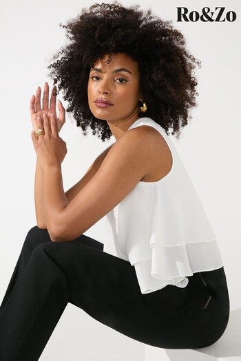 Ro&Zo - Double Layer Shell White Top (N35899) | £49