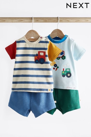 Bright Baby T-Shirts And Shorts Set 2 Pack (N35955) | £20 - £22