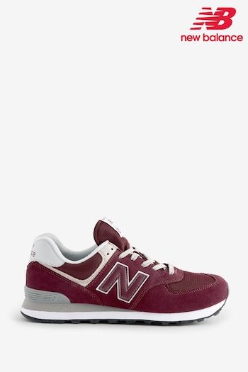 New Balance Red/White Mens 574 Trainers (N36089) | £95