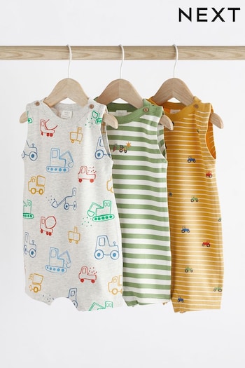 Bright Farm Baby Jersey Rompers 3 Pack (N36228) | £17