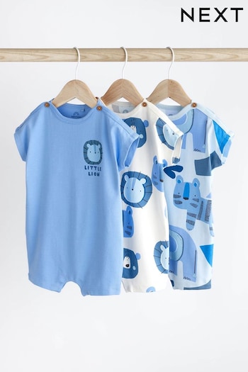 Blue Character Baby Jersey Rompers 3 Pack (N36237) | £17 - £21