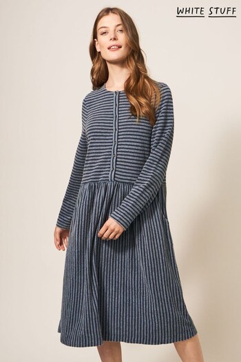 White Stuff Blue Marsia Stripe Jersey Dress (N36242) | £69