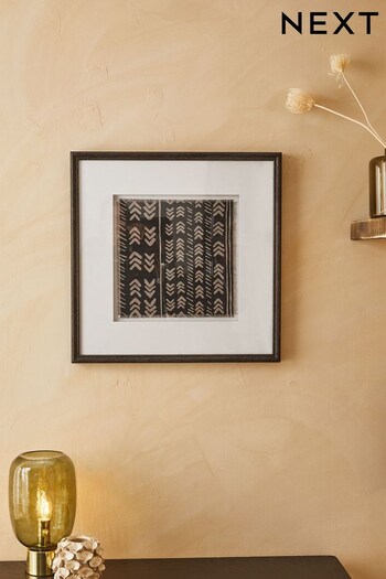 Monochrome Textile Framed Wall Art (N36289) | £35