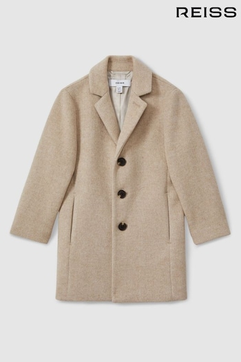 Reiss Oatmeal Gable 13-14 yrs Single Breasted Overcoat (N36354) | £118