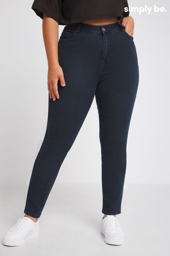 Simply Be Blue Lexi Highwaisted Super Stretch Slim Leg Jeans (N36371) | £28
