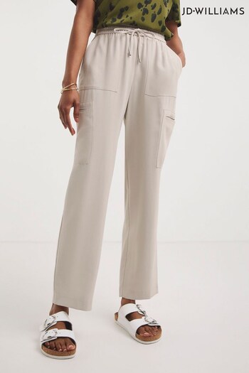 Jd Williams Natural Stone Soft Cargo Tapered Gerippte Trousers (N36399) | £28