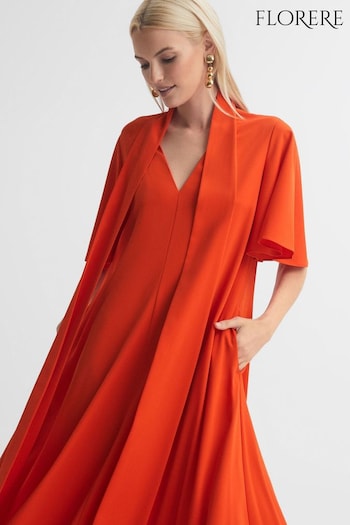 Florere Tie Neck Midi Dress (N36474) | £228