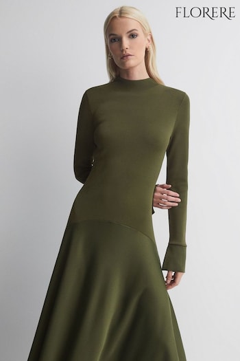 Florere Knitted Satin Midi Dress (N36475) | £198