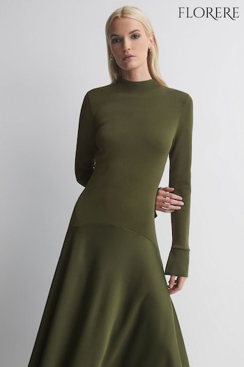 Florere Knitted Satin Midi Dress Yasuhiro (N36475) | £198