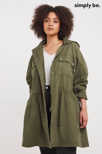 Simply Be Green Soft Utility Parka (N36523) | £58