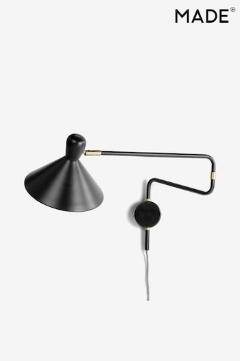 MADE.COM Black Ogilvy Swing Wall Lamp (N36698) | £79