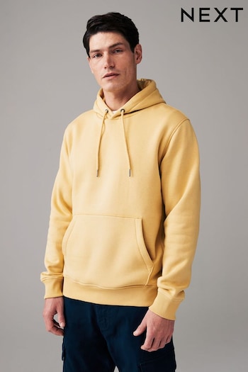 Yellow Regular Fit Jersey Cotton Rich Overhead Hoodie (N36706) | £29