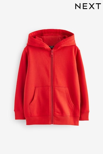 Red Basic Zip Through Hoodie (3-16yrs) (N37123) | £13 - £19