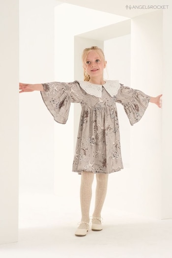 Angel & Rocket Grey Isabelle Lace Collar Dress (N37127) | £36 - £40
