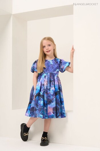 Angel & Rocket Blue Lucia Galaxy Print Dress (N37150) | £50 - £55