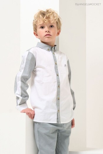 Angel & Rocket Chase Stripe Smart White Shirt (N37164) | £20 - £24