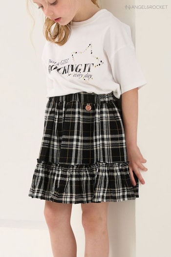 Angel & Rocket Amber Black & White Gingham Check Skirt (N37175) | £22 - £26