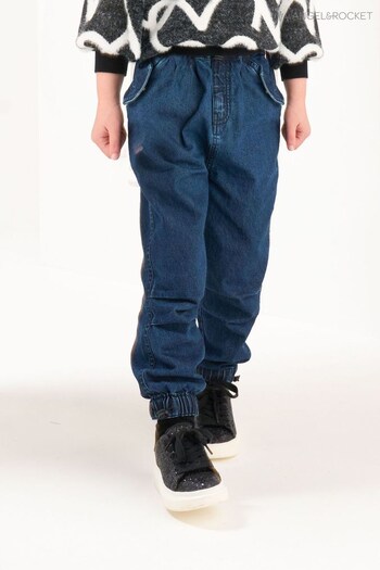 Angel & Rocket Blue Carrie Denim Parachute Trousers (N37180) | £26 - £30