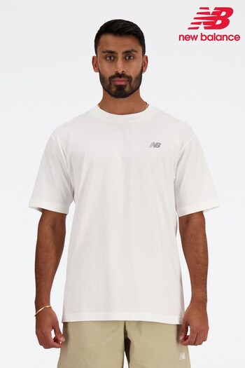New Balance White Small Logo T-Shirt (N37204) | £28