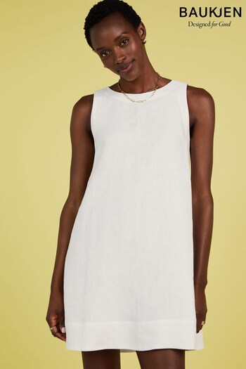 Baukjen Salvana Hemp White Dress (N37234) | £139