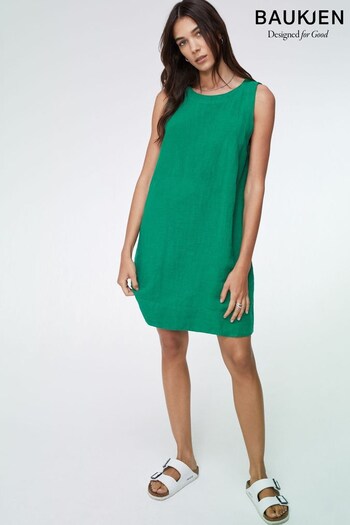 Baukjen Green Salvana Linen Dress (N37242) | £139